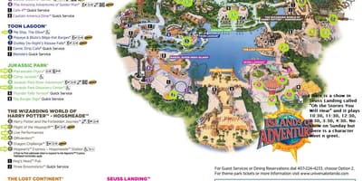 Студії Universal острови пригод карті